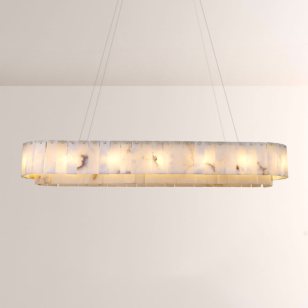 Sawyer Alabaster Rectangle Chandelier