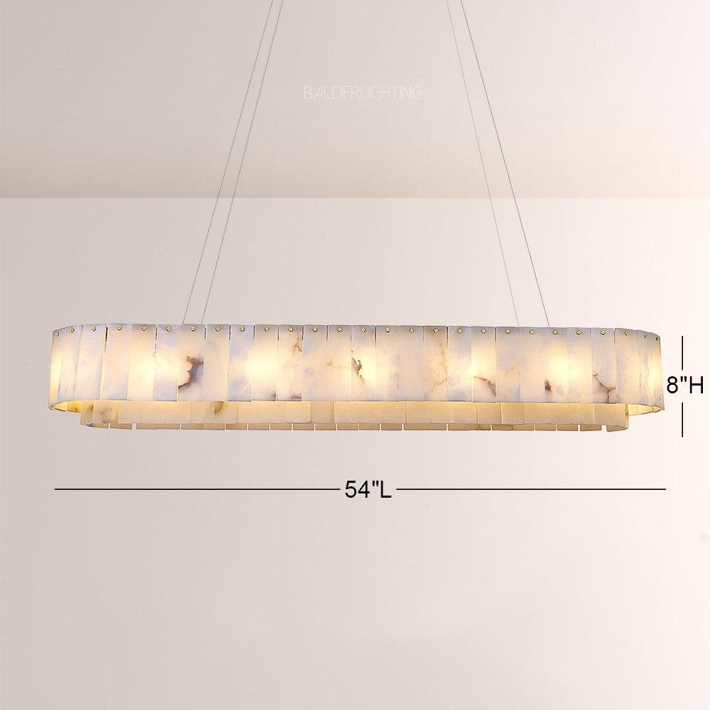 Sawyer Alabaster Rectangle Chandelier