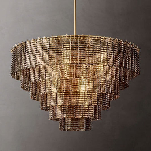 Shakiesha Glass Round Chandelier 41"D