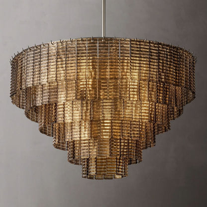Shakiesha Glass Round Chandelier 41"D