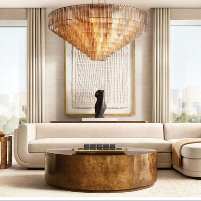 Shakiesha Glass Round Chandelier 52"D