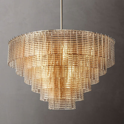 Shakiesha Glass Round Chandelier 41"D