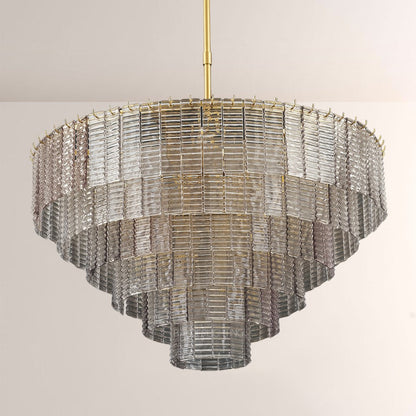 Shakiesha Glass Round Chandelier 41"D