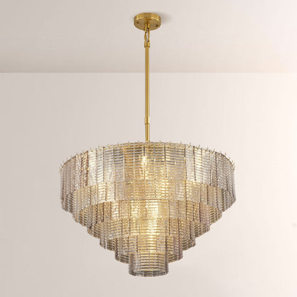 Shakiesha Glass Round Chandelier 41"D