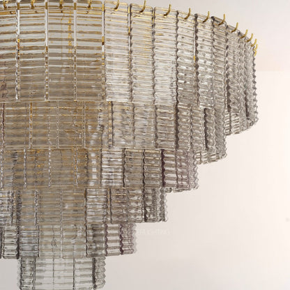 Shakiesha Glass Round Chandelier 41"D