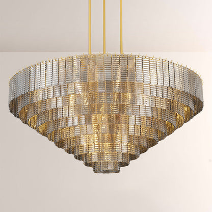 Shakiesha Glass Round Chandelier 65"