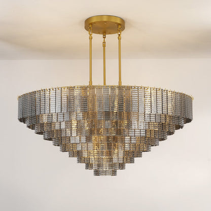 Shakiesha Glass Round Chandelier 65"