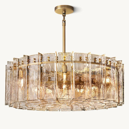Sharon Smoke Glass Round Chandelier 48"