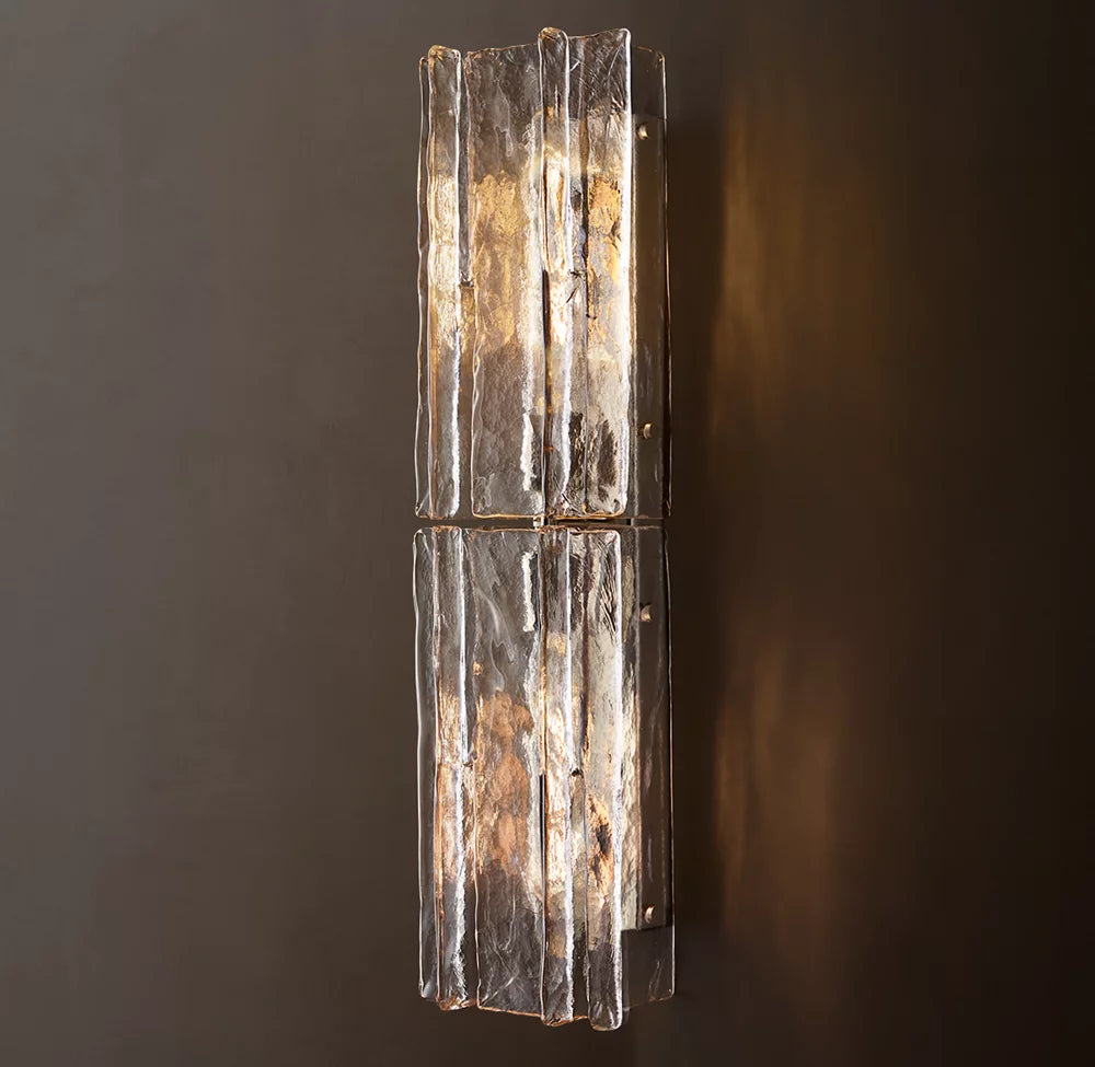 Sharon Smoke Glass Sconce 30"