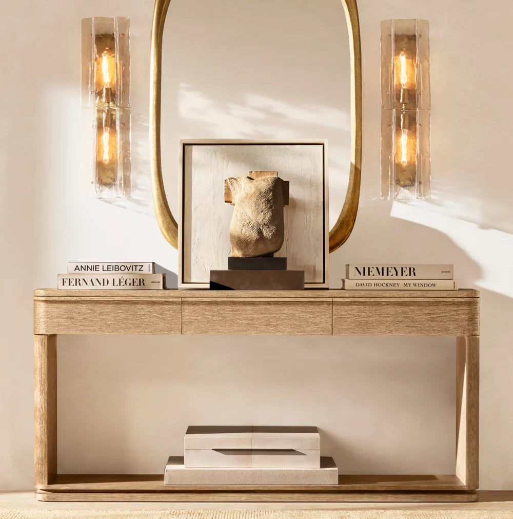 Sharon Smoke Glass Sconce 30"