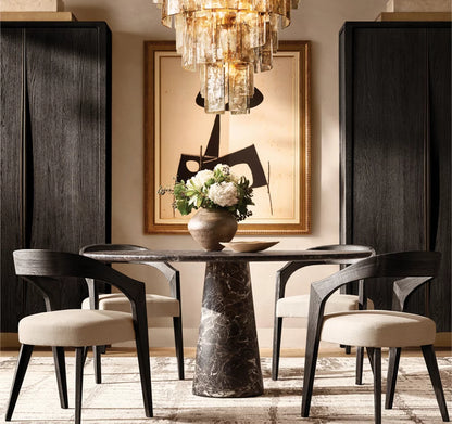 Sharon Smoke Glass Tiered Chandelier 47"