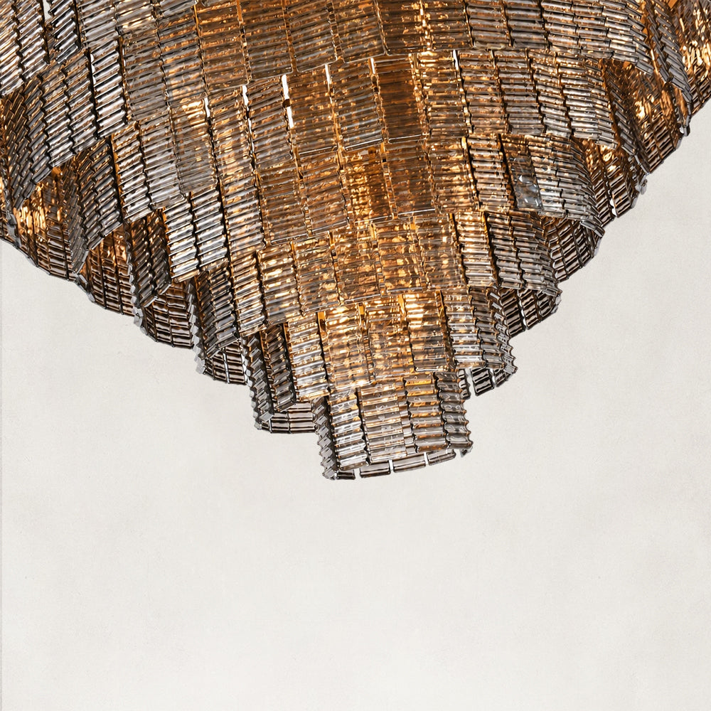 Sirenna Smoke Glass Round Chandelier