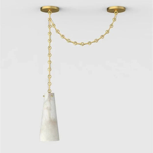 Alabaster Steven Contemporary Vintage 1-Light Pendant
