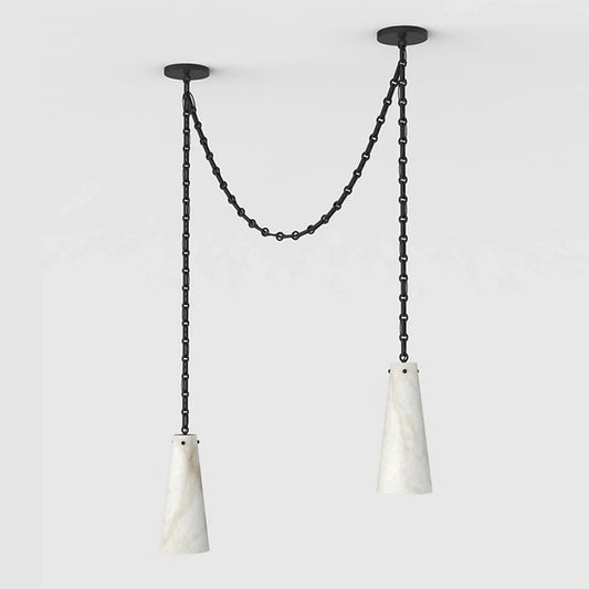 Alabaster Steven Contemporary Vintage 2-Light Pendant