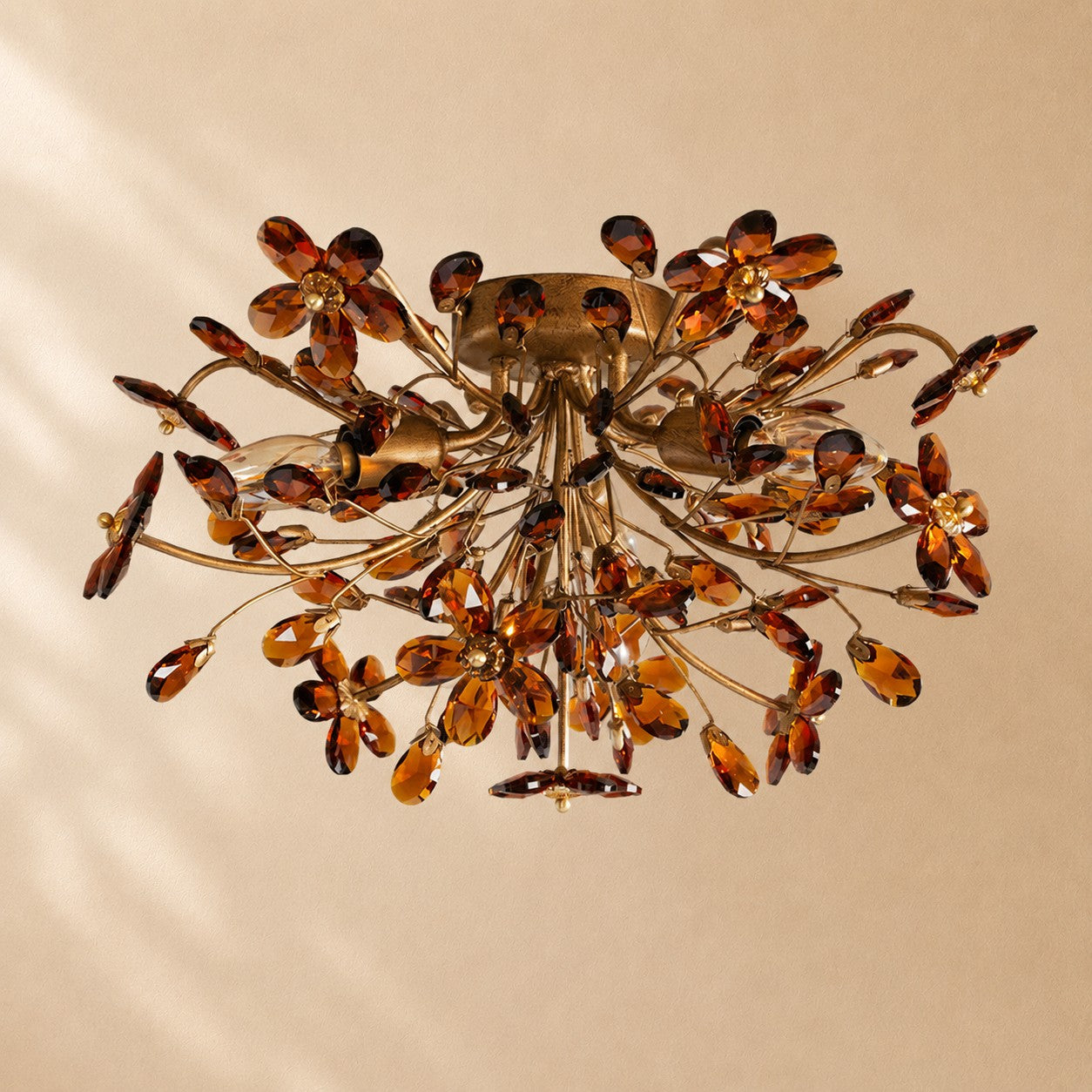 Susan Crystal Floral Flush Mount
