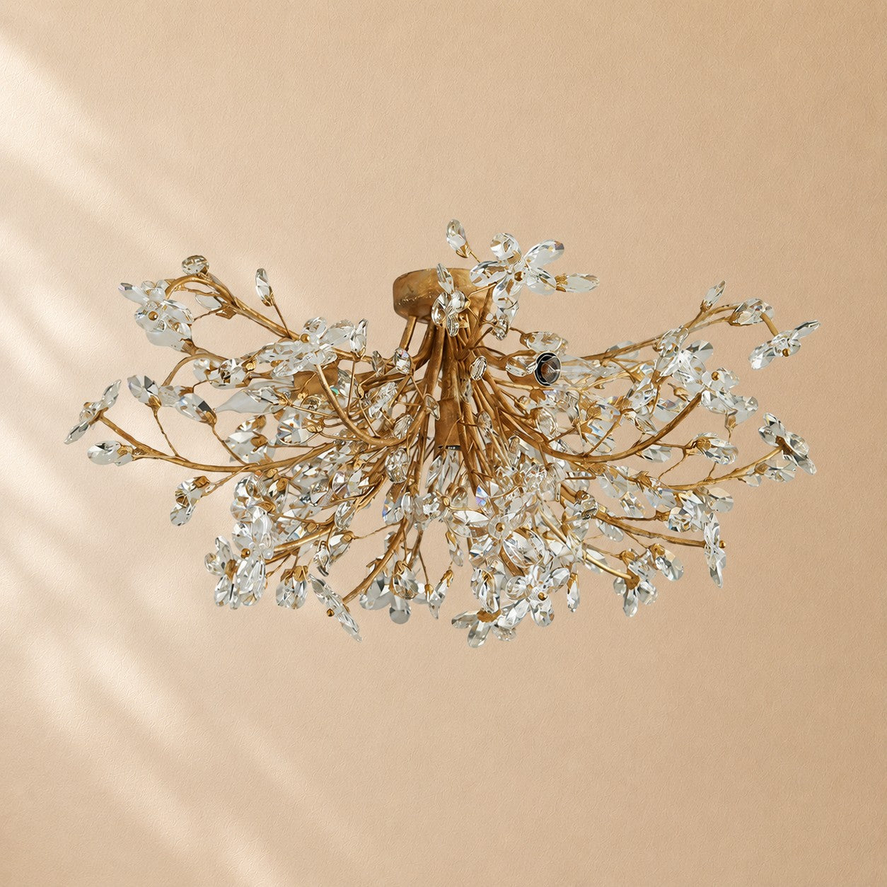Susan Crystal Floral Flush Mount