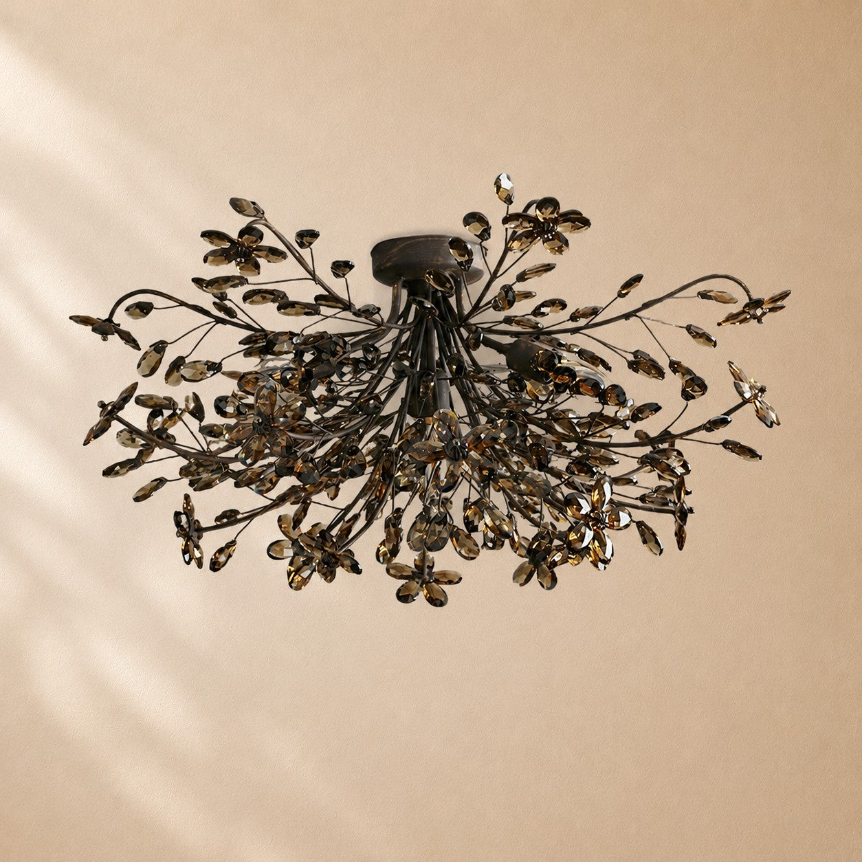 Susan Crystal Floral Flush Mount