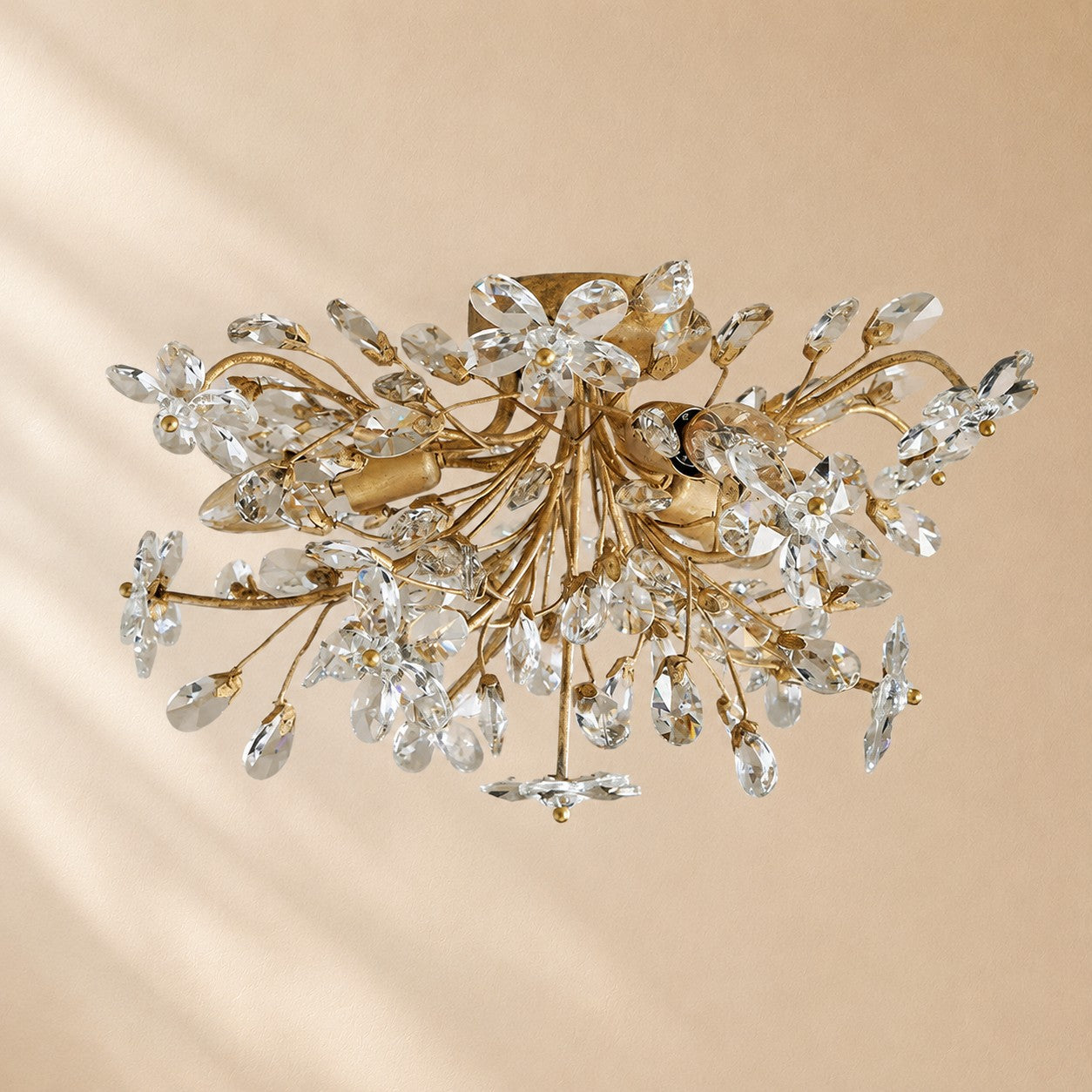 Susan Crystal Floral Flush Mount