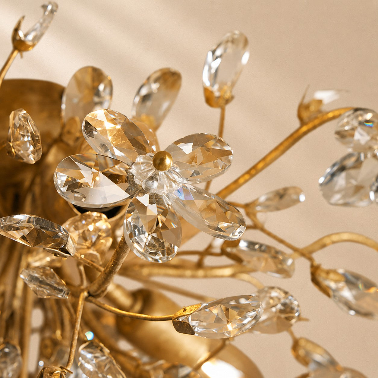Susan Crystal Floral Flush Mount