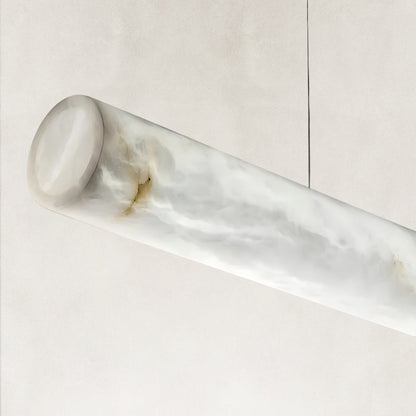 Verve V-Shape Alabaster Tube Pendant Light 59"L