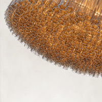 Vigor Modern Round Smoke Glass Chandelier