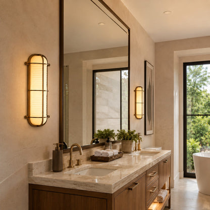 Winni Ribbed Glass Wall Sconce