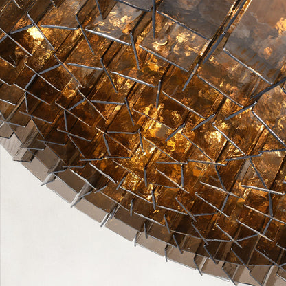 Zeal Modern Round Smoke Glass Chandelier