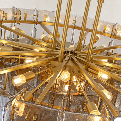 Zeal Modern Round Smoke Glass Chandelier