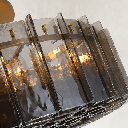 Zeal Modern Round Smoke Glass Chandelier