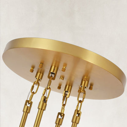 Zeal Modern Round Smoke Glass Chandelier