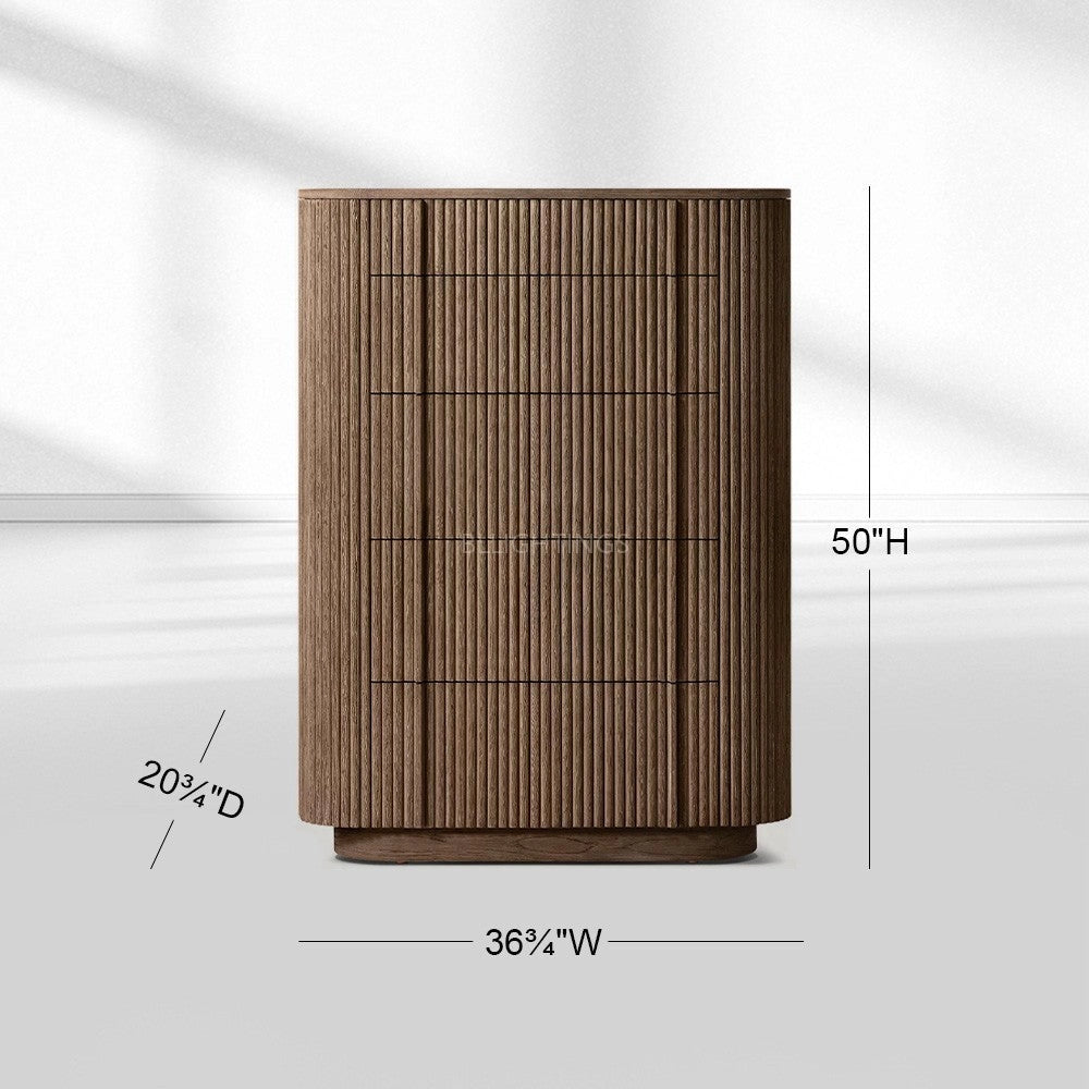 Holland Modern Cabinet 5-Drawer Narrow Dresser